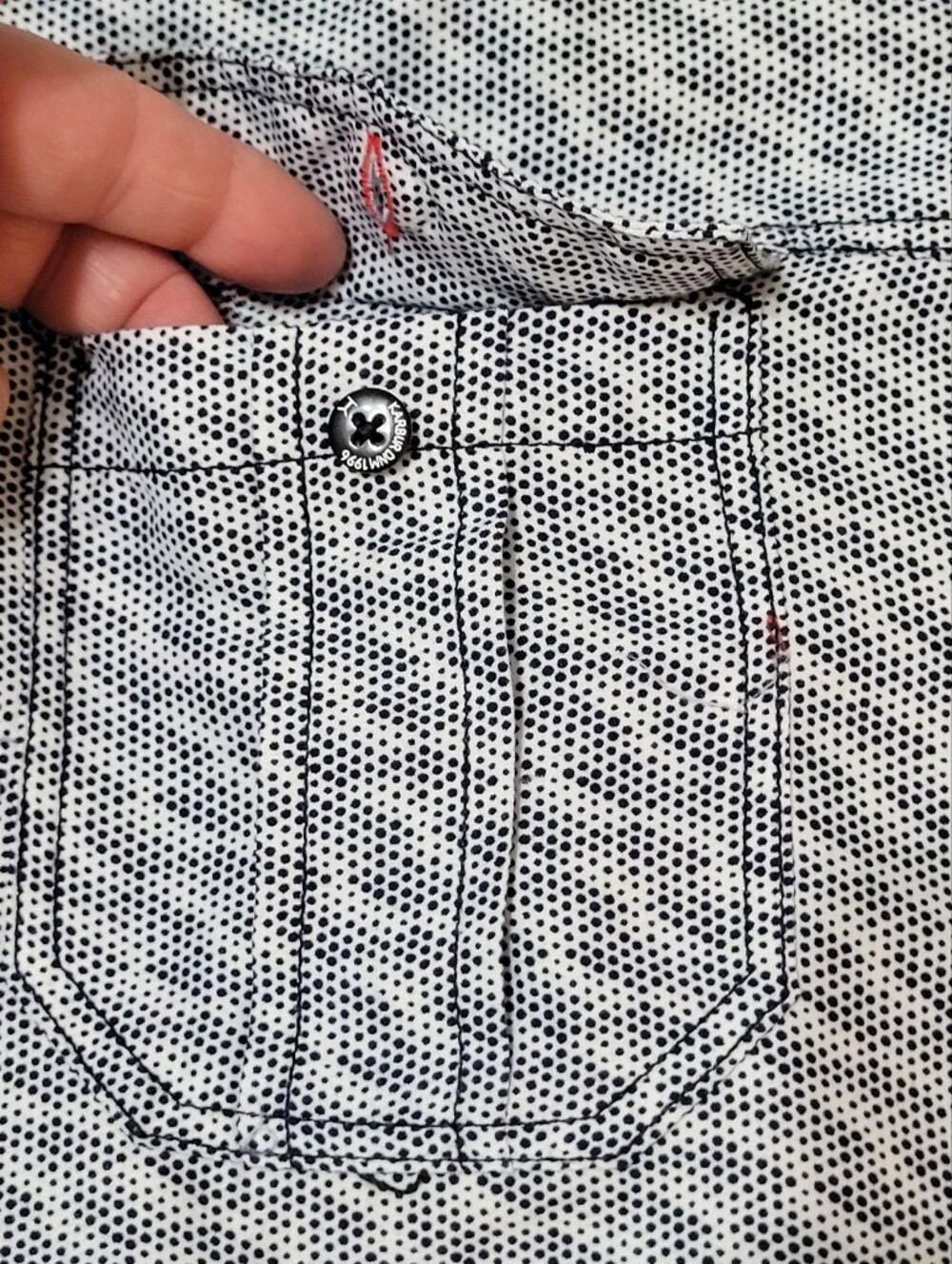 Karbur Blue & White Short-Sleeve Casual Button-Down Shirt Sz Med - Picture 8 of 16